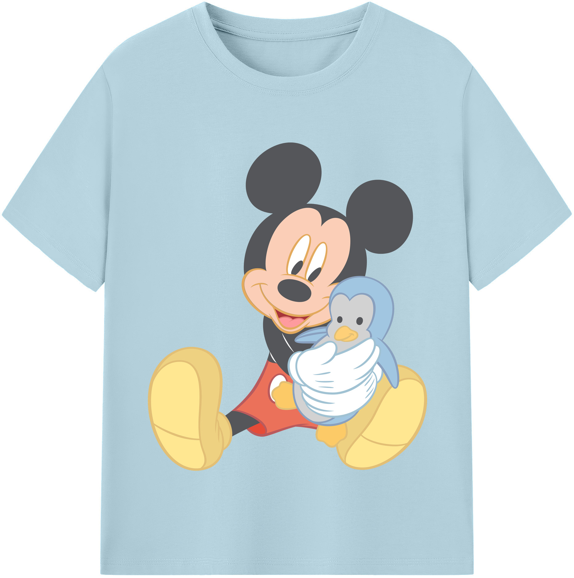 （画像用） ミッキーマウス Mickey Mouse 綿100％半袖Tシャツ（フロントプリント）